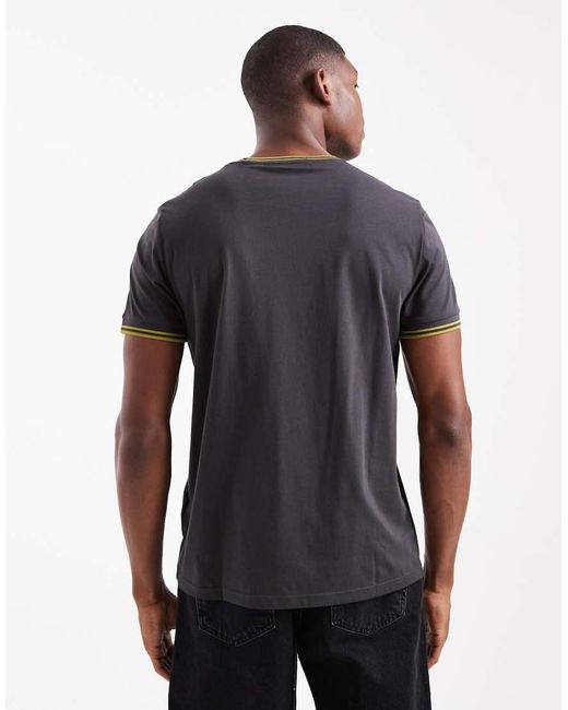 Fred Perry Blue Twin Tipped T-Shirt for men