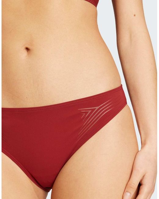 Adidas Originals Red Lanelux Y-back Bikini
