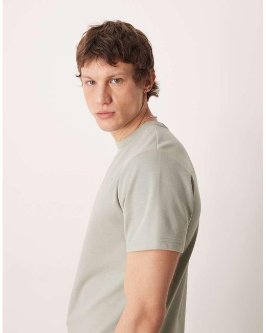 ASOS Gray Breathemax Heavyweight Regular Fit T-Shirt for men