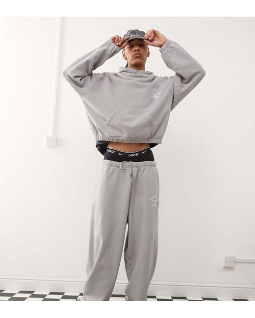 Collusion Gray Relaxed Baggy Joggers With Print for men