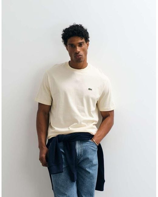 Lacoste Natural Short Sleeve Logo T-shirt for men