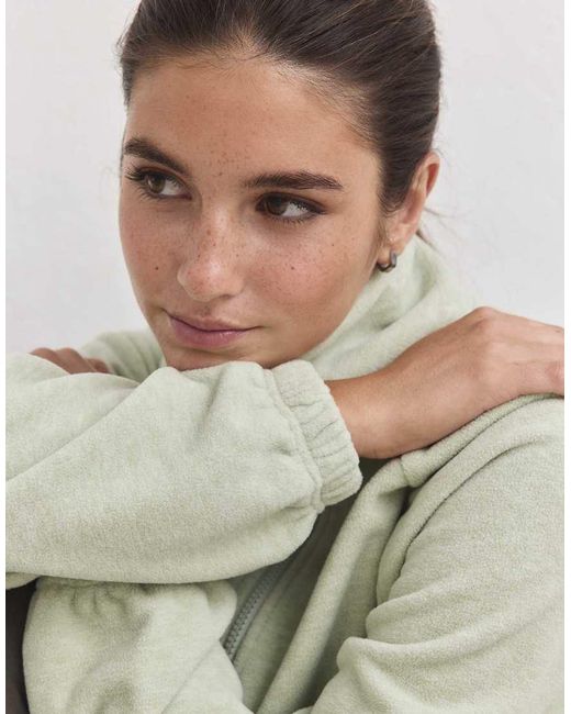 Aim'n Gray Pistachio Fleece Zip Jacket