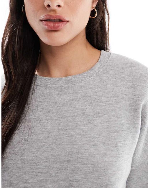 Vero Moda Gray Oversized Sweatshirt Co-ord