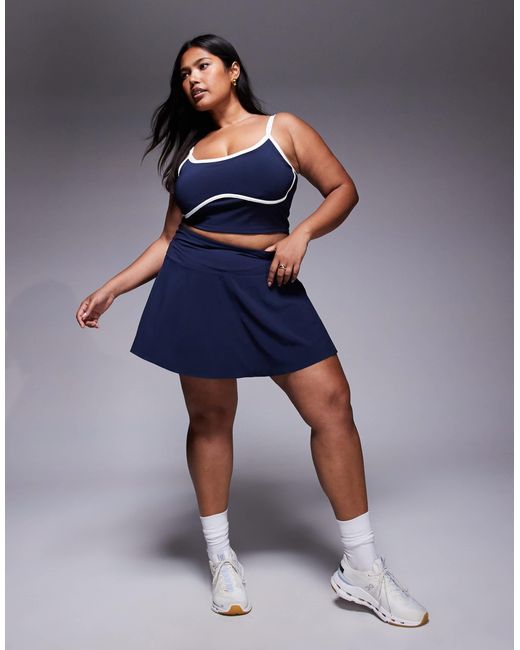 4505 Blue Curve Tennis Flippy Skirt With Inner Shorts