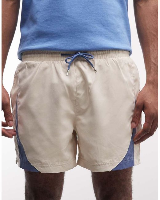 Alma de Ace White Panelled Pexa Shorts Co-ord for men