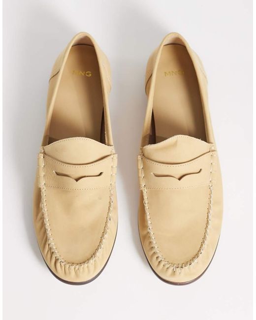 Mango White 100% Suede Leather Loafer