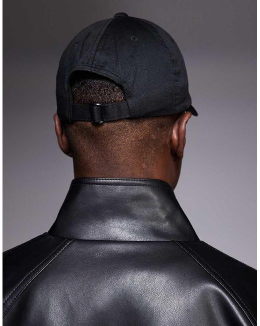 EA7 Black Armani Logo Baseball Cap for men