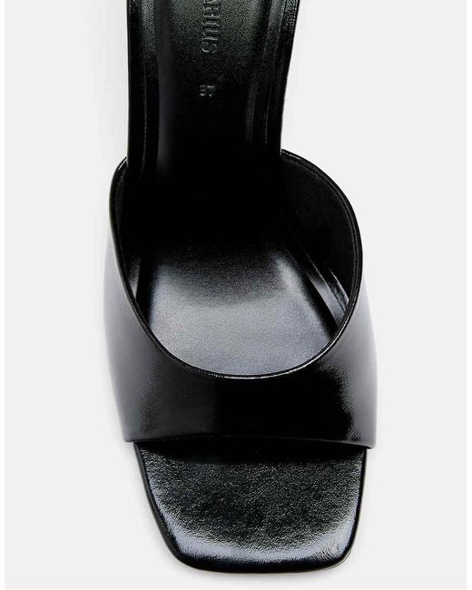 Stradivarius Black High Heeled Mules