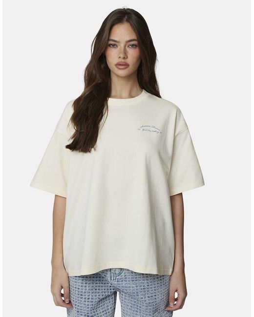 Good For Nothing White Oversized Graphic Tee