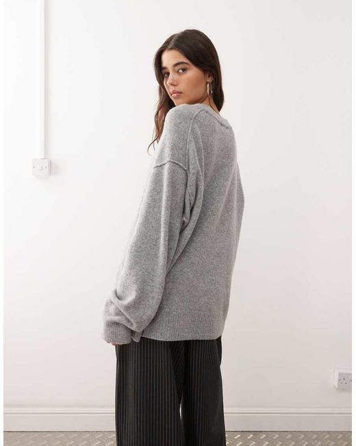 Jersey Gris Jaspeado De Mezcla De Lana De Weekday de color Gray