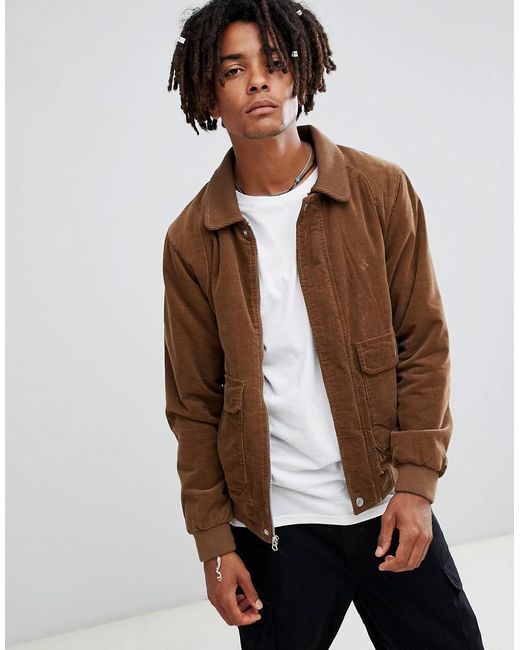 Volcom Brown Domjohn Corduroy Jacket for men