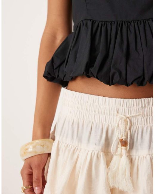 Abercrombie & Fitch Top Met Pofzoom in het Black