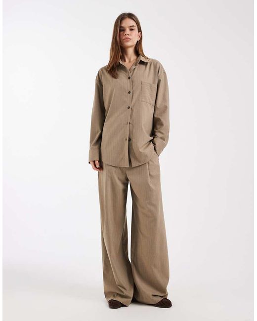 ASOS Natural Tailored Relaxed Shirt
