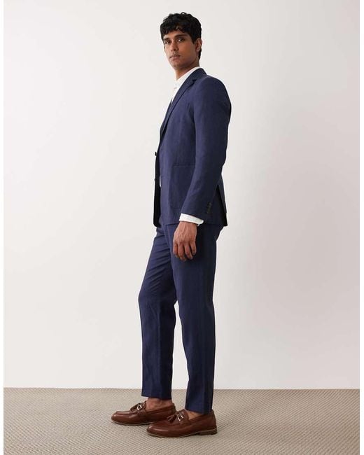 Barbour Blue Willowtree Co-ord Linen Blend Trouser for men
