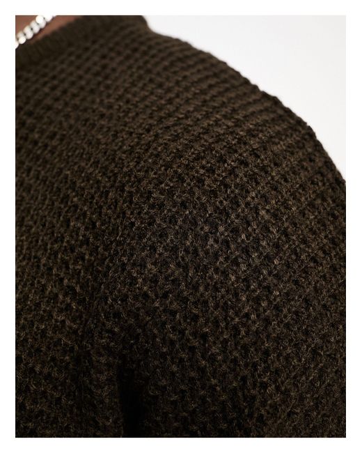 Threadbare Tall – schwerer pullover in Black für Herren