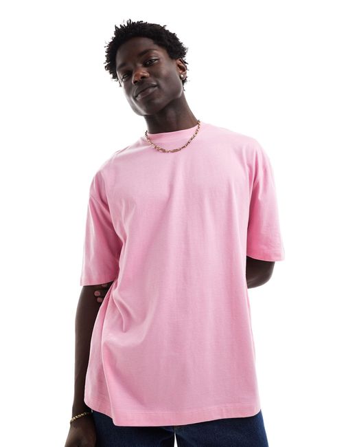 ASOS Pink Oversized T-shirt for men