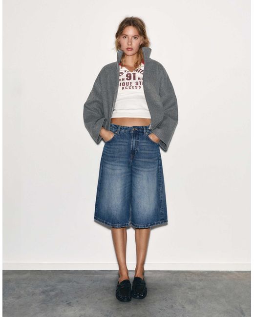 Bomber oversize Pull&Bear en coloris Gray