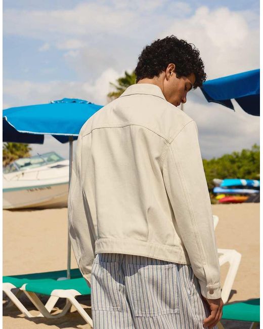 Bershka Blue Clasp Jacket for men