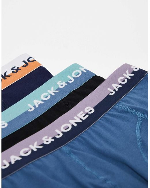 Jack & Jones Blue 3 Pack Trunks for men