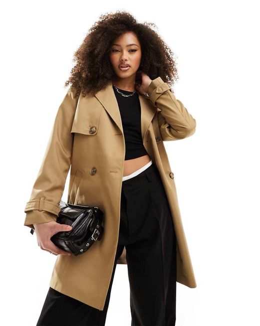 Vero Moda White Short Trench Coat