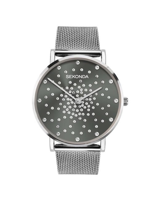 Sekonda Gray – celeste – damenuhr mit em zifferblatt mit 38 mm durchmesser und edelstahlarmband