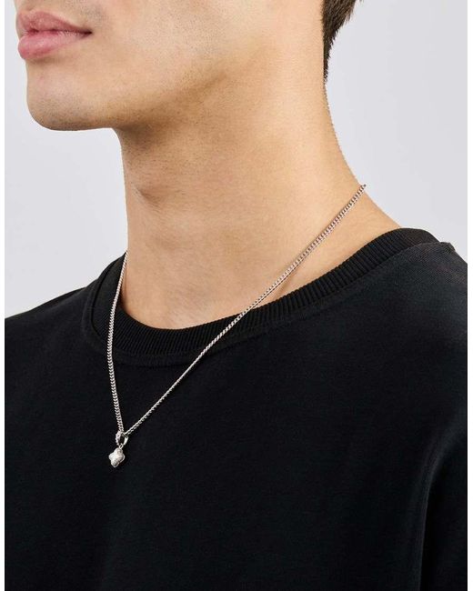 CERNUCCI Metallic Mother Of Pearl Motif Cuban Necklace for men