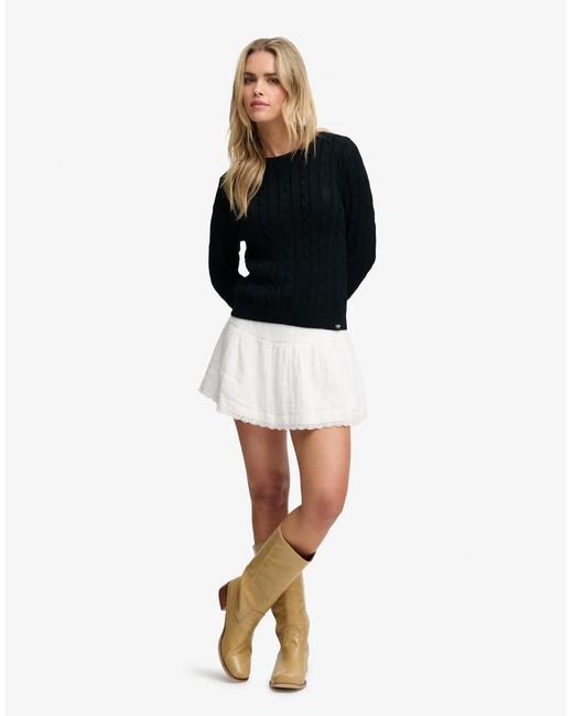 Superdry Black Essentials Sd&Co Cable Knit Jumper