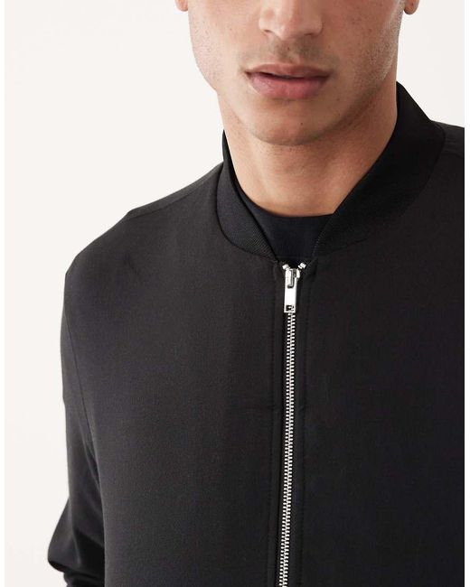 River Island Blue Bomber Jacket for men