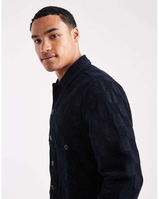 Farah – pemberton – langärmliges hemd in Blue für Herren