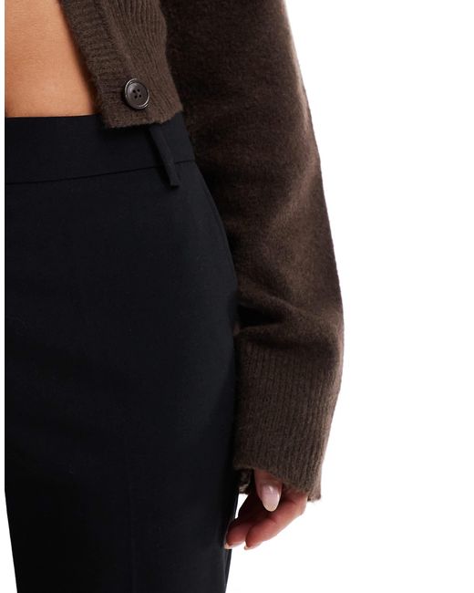 ASOS Black Petite Tailored Slim Straight Trousers