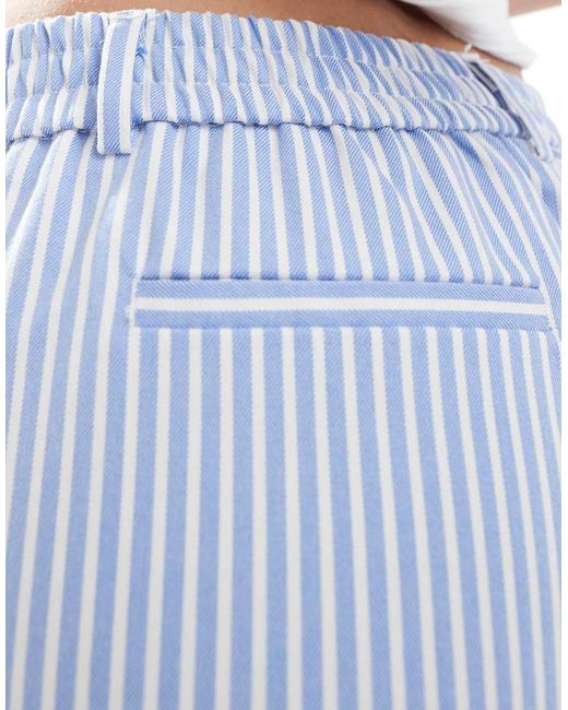 Object Blue Tailored Wide Leg Trousers