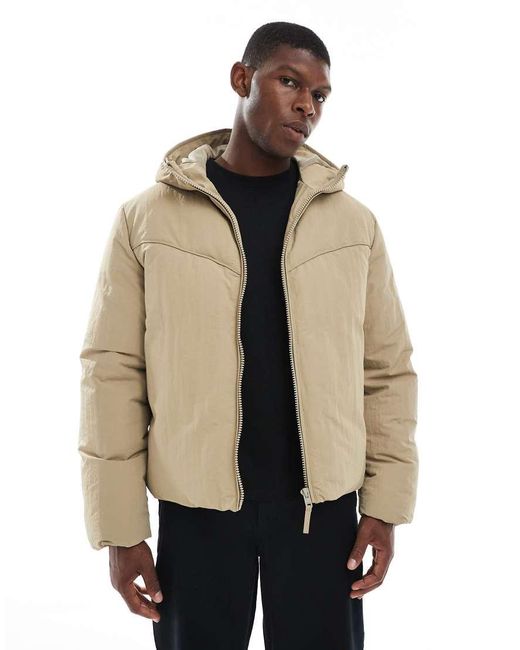 Piumino Color Pietra di ASOS in Natural da Uomo