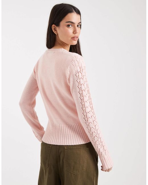 Threadbare Pink – strickjacke