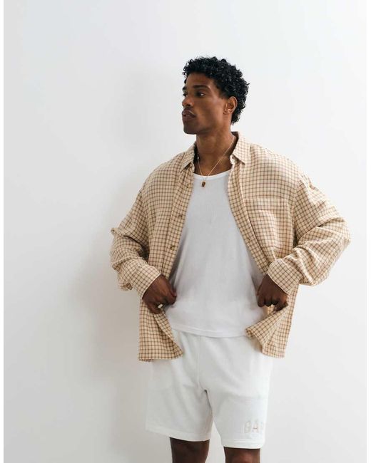 Gap White Logo Tie Waist Sweat Shorts Co-Ord for men