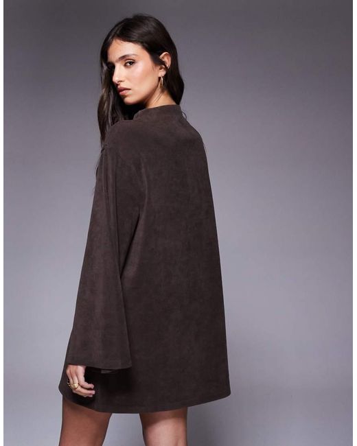 ASOS Gray Cocoon Sleeve Cord Mini