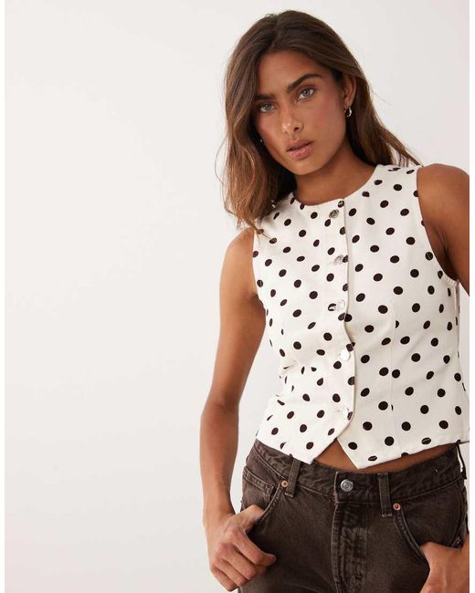 Miss Selfridge Multicolor Denim Waistcoat