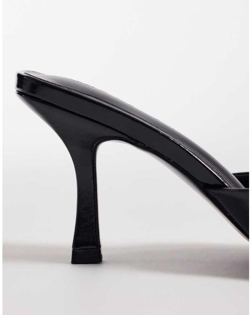 ASOS Black Hotline Pointed Toe Heeled Mules
