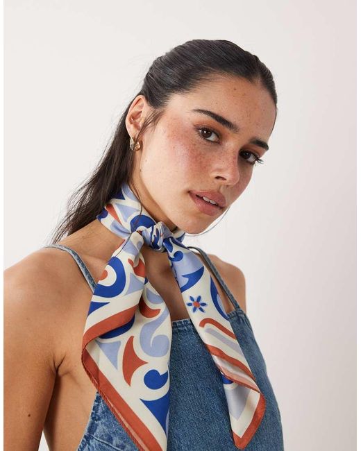 Mango Blue Neck Scarf