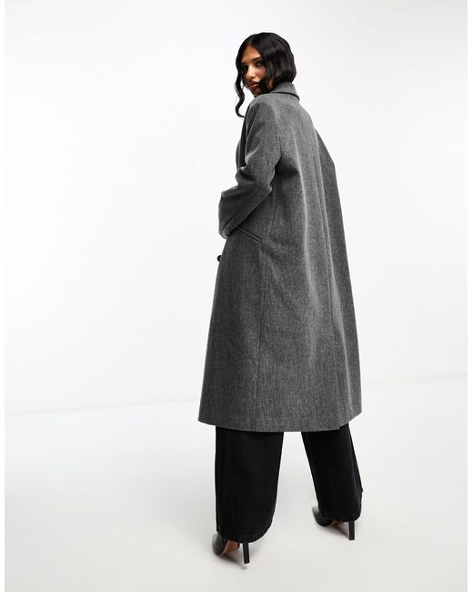 ASOS Twill Dad Coat in Black Lyst