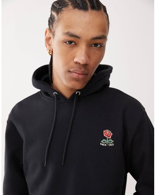 Santa Cruz – screaming rose – kapuzenpullover in Black für Herren