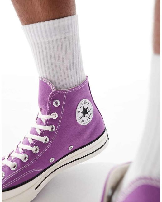 Converse Chuck 70S Hi Paarse Gympen in het Blue
