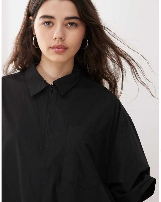 Collusion Black Shirt Dress