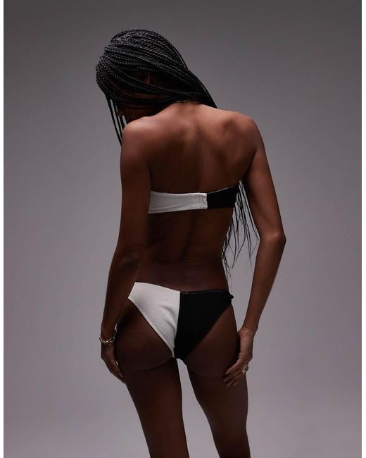 Slip Bikini Sgambati Neri E Bianchi Con Design A V di & Other Stories in Brown