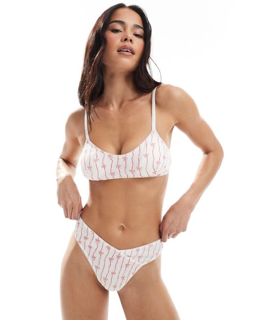 Cotton on - brassière échancrée en maille pointelle Cotton On en coloris White