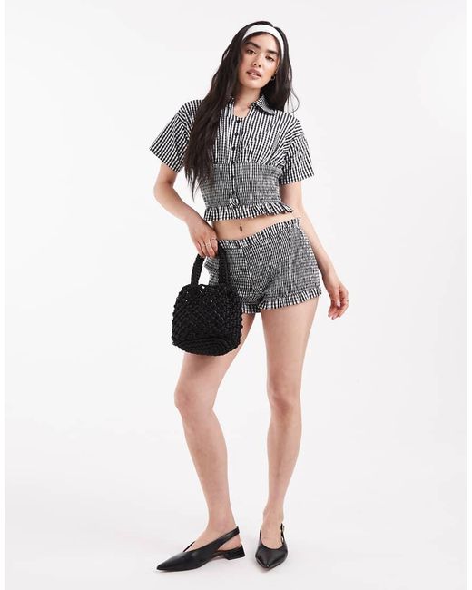 Daisy Street Black Mini Shorts