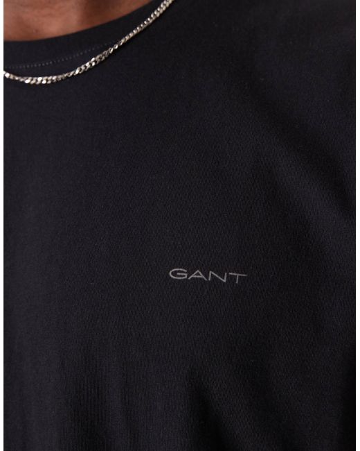 Gant Black 2 Pack Lounge Tops With Shield Logo for men