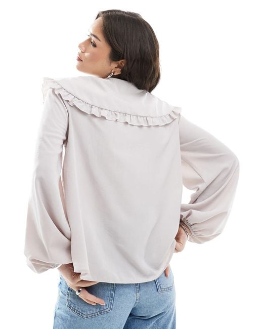 ASOS Gray – weiche hemdbluse mit kragen