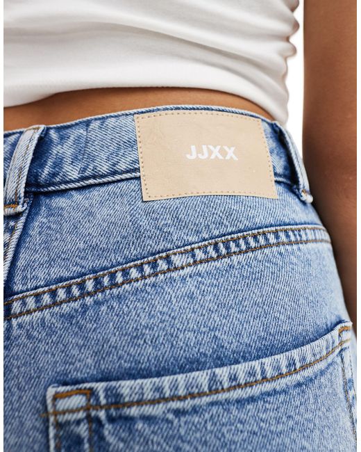 Tokyo - jeans a fondo ampio lavaggio chiaro di JJXX in Blue