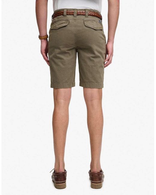 Superdry White Utility Chino Shorts for men