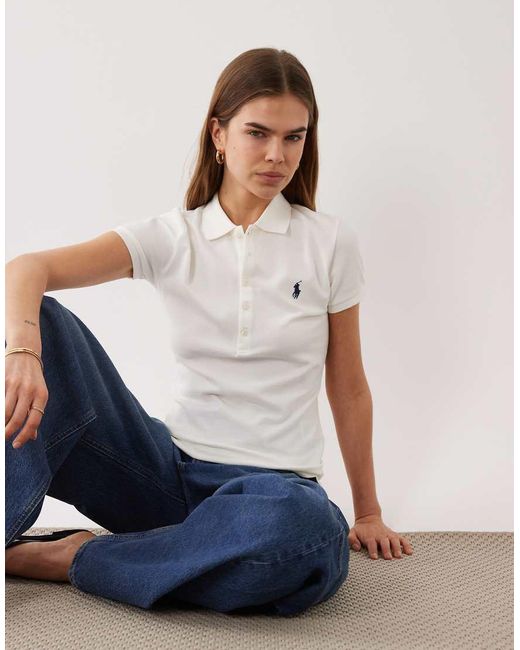 Polo Ralph Lauren White Slim Fit Short Sleeve Polo Shirt